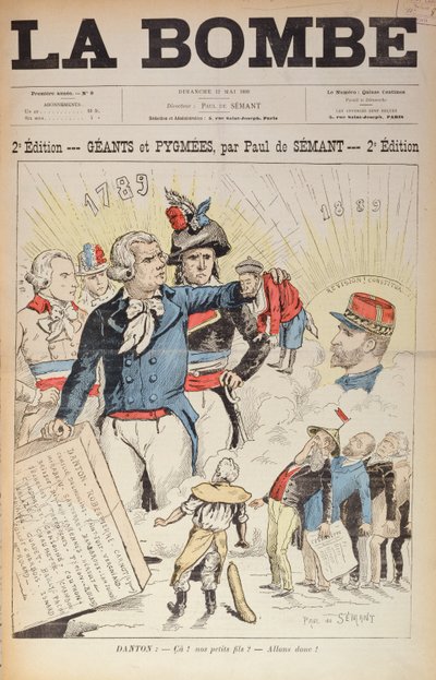 Die Riesen der Revolution von 1789 vor den Zwergen der Republik von 1889, Titelseite des Magazins 